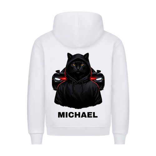 Hoodie - Black Cat - Red Carlight